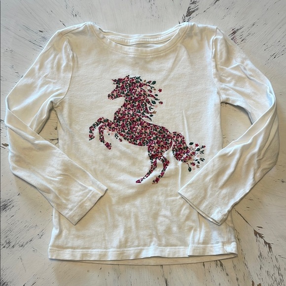 GAP Kids Floral Horse Shirt - Picture 1 of 4